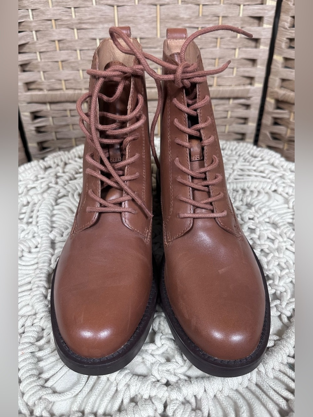 Madewell Evelyn Lace-Up Ankle Combat Boots - Size 8 - Picture 7 of 11